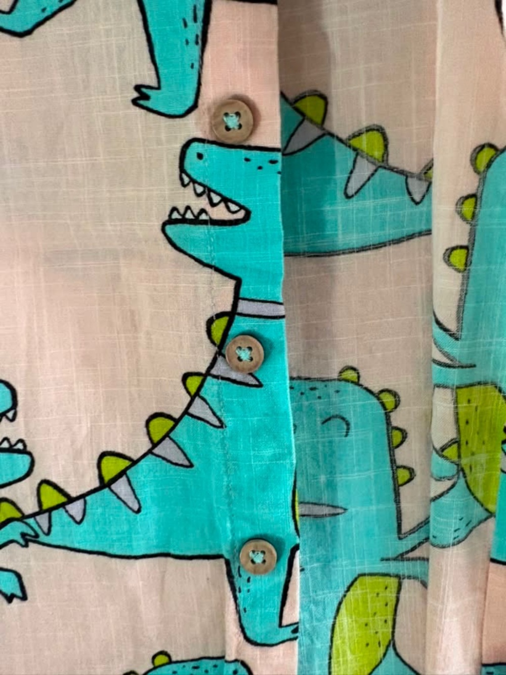 Next Boys Dinosaur Print Button-down | size 3-4 years - Picture 5 of 8